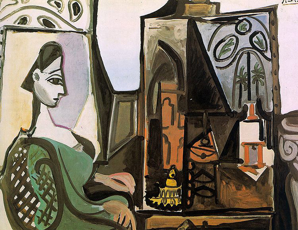 Picasso Jacqueline at the studio 1956